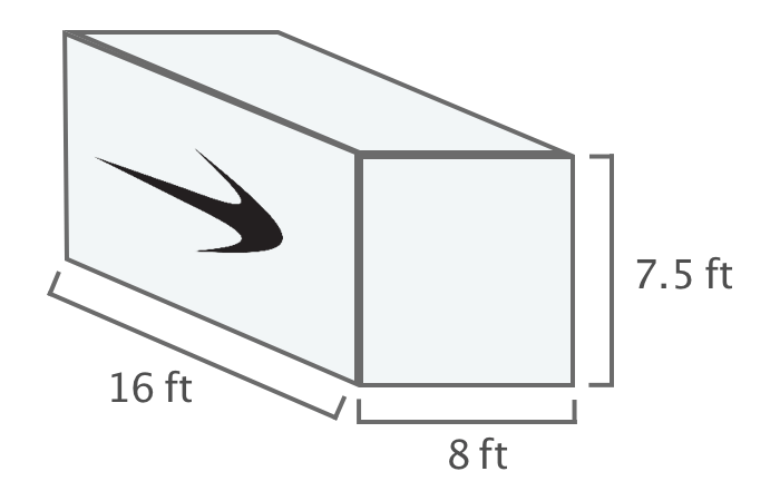 16' x 8' x 7.5' container