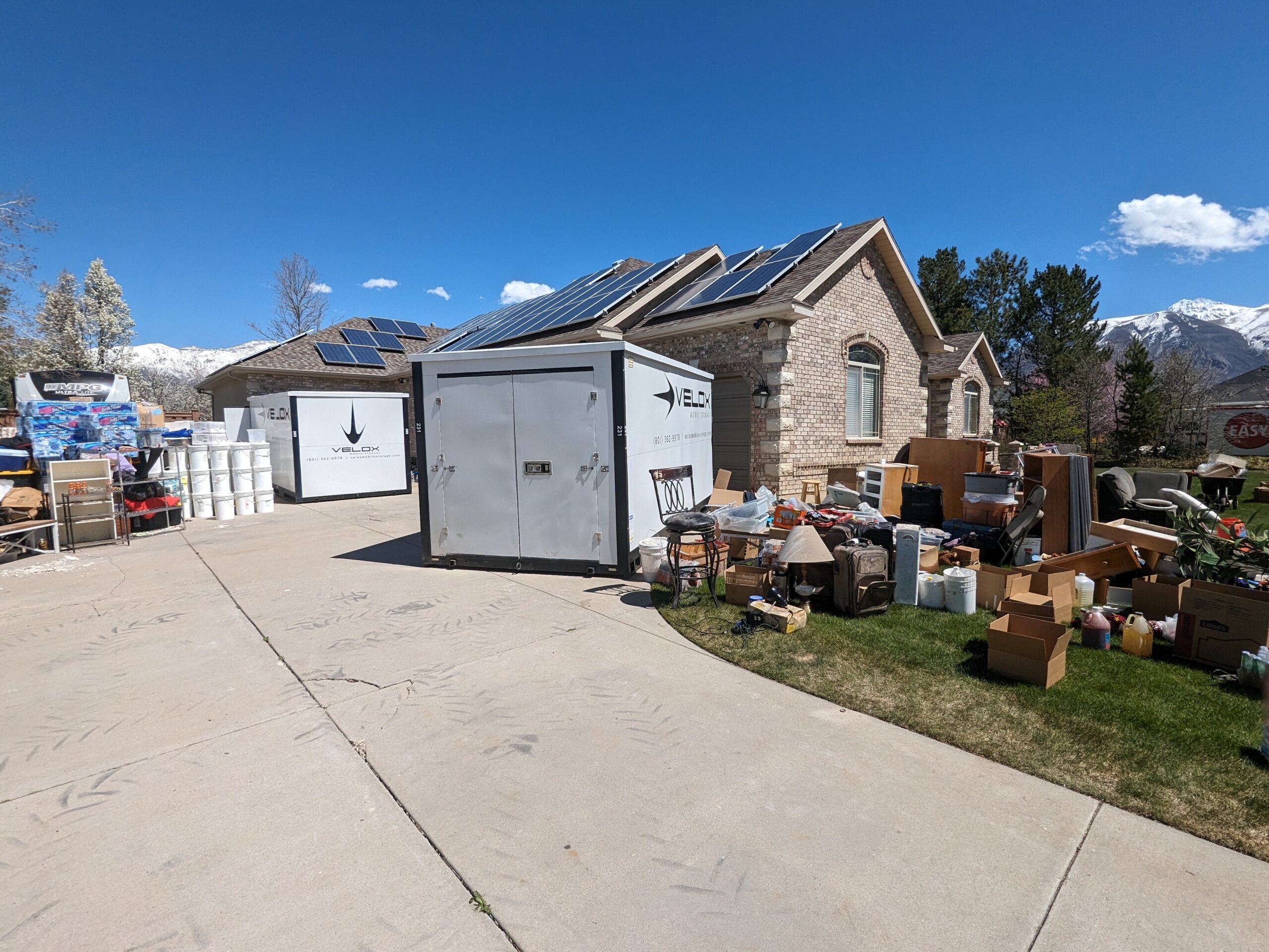 Moving Storage Container in Driveway